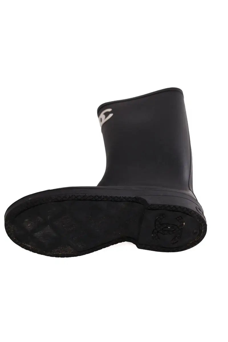 Bottes Chanel Noir en Caoutchouc