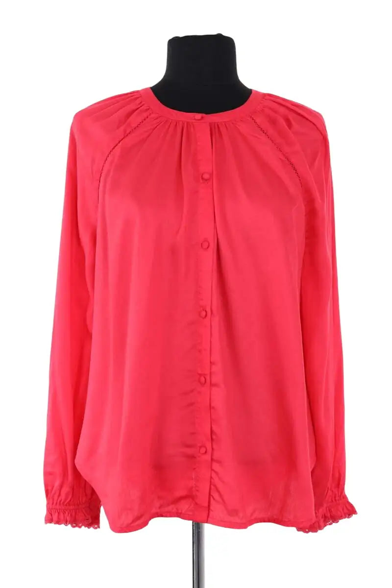 Blouse Louise Misha Rouge en Viscose, taille M - Seconde Main
