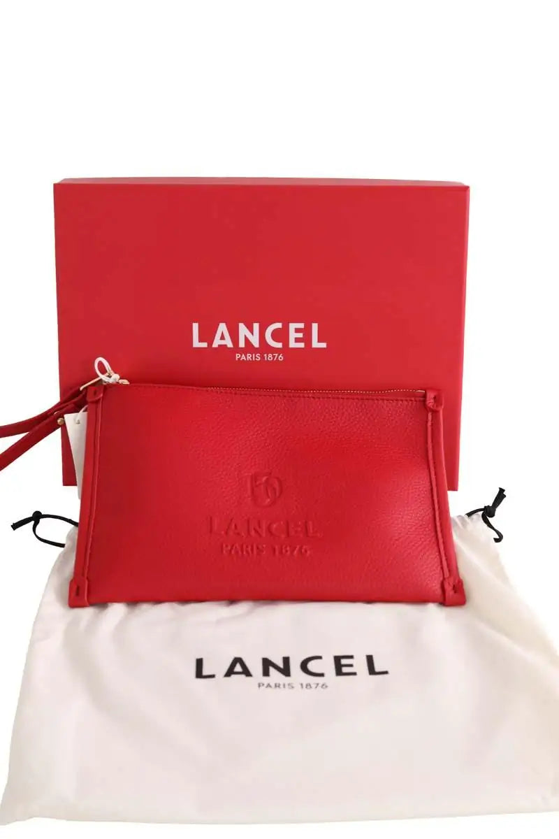 Pochette Lancel Rouge en Cuir