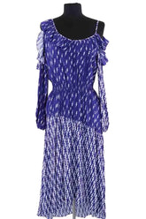 Robe Sandro Bleu en Viscose, taille L - Seconde Main