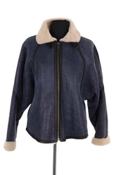 Manteau Isabel Marant Étoile Bleu en Cuir, taille S - Seconde Main