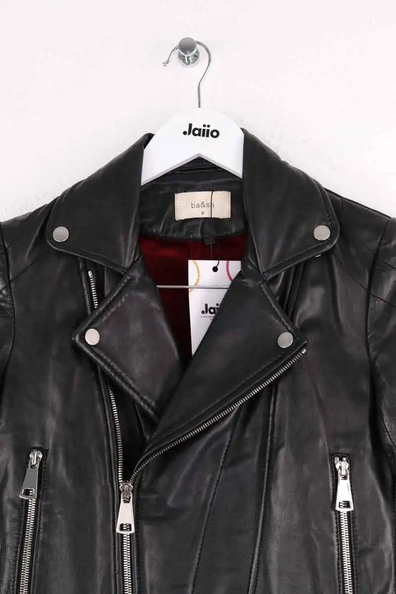 Veste Ba&Sh Etty Noir en Cuir