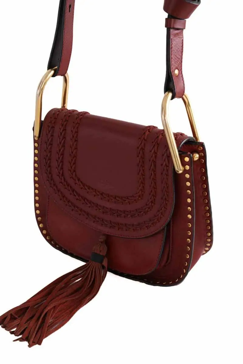 Sac à bandoulière Chloé Marcie Bordeaux en Cuir