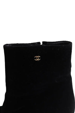 Boots Chanel Noir en Velours