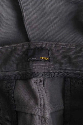 Pantalon droit Fendi Gris en Coton