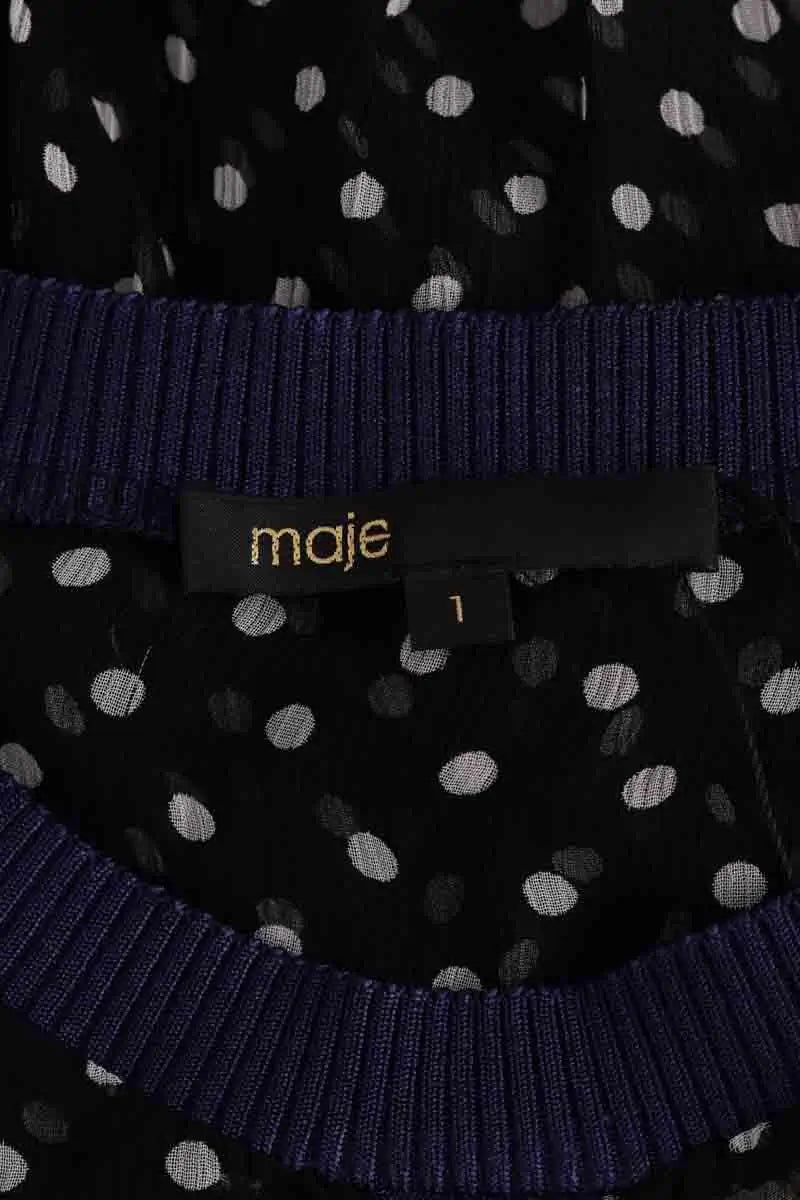 Robe Maje Noir en Synthétique