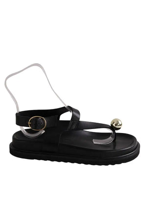 Mules Souliers Martinez Noir en Cuir, taille 38 - Seconde Main