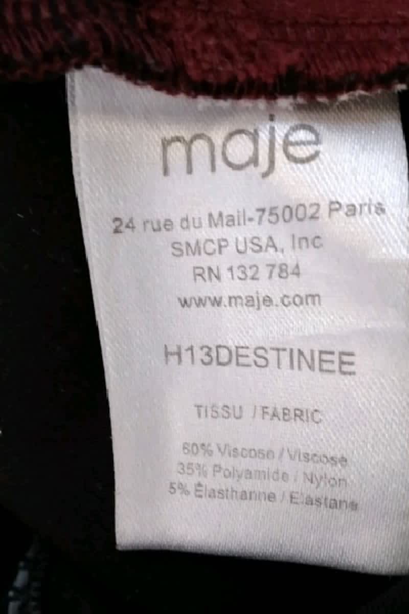 Robe Maje  Rouge