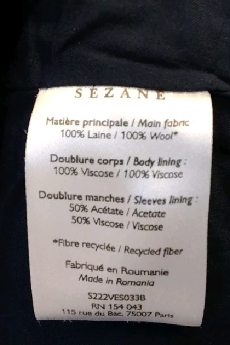 Veste Sézane  Marine