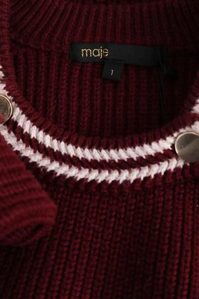 Pull Maje Bordeaux en Coton