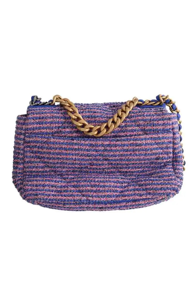 Sac à bandoulière Chanel Chanel 19 Rose en Tweed