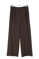 Pantalon droit Maje Marron en Laine, taille S - Seconde Main