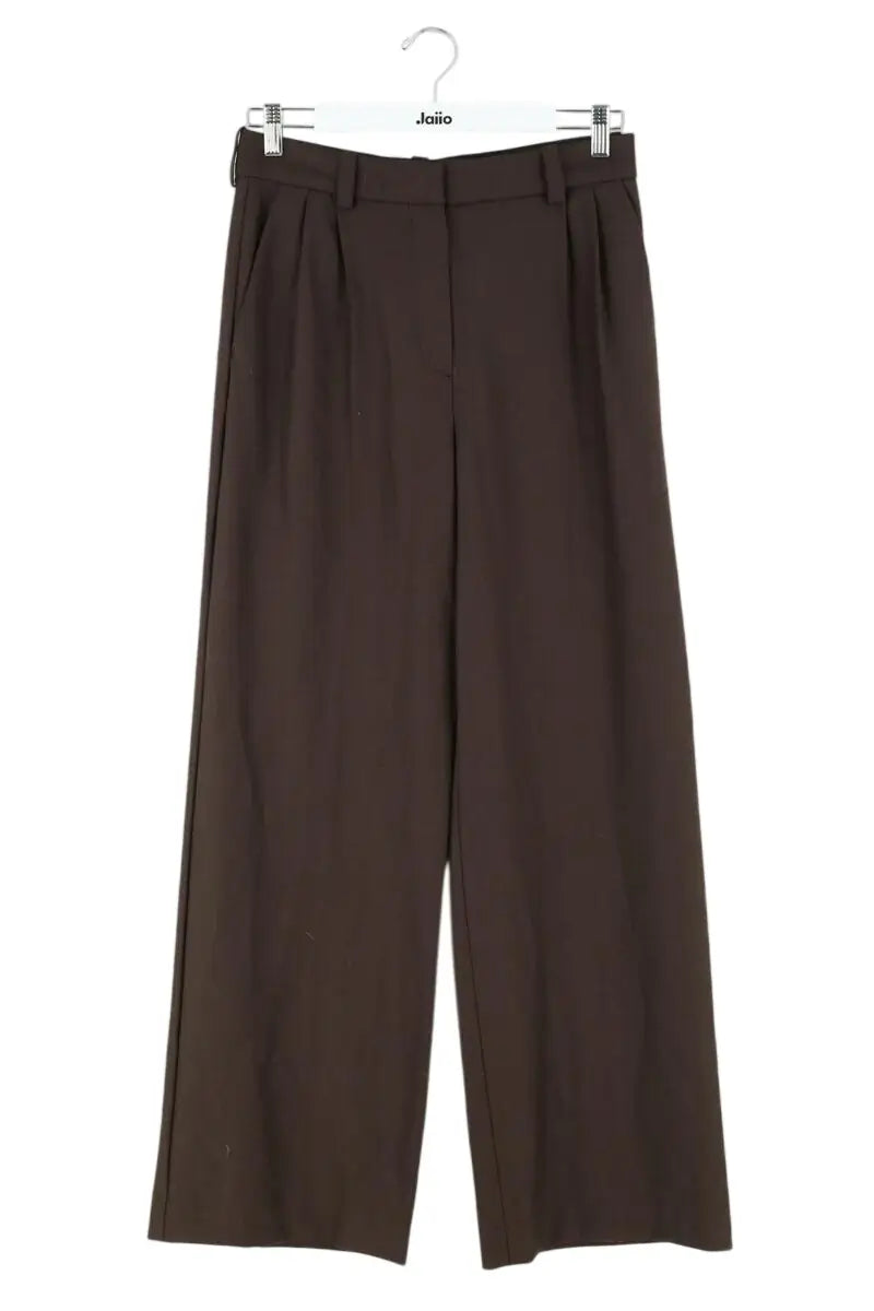 Pantalon droit Maje Marron en Laine, taille S - Seconde Main