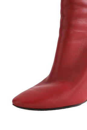 Boots Saint Laurent Bordeaux en Cuir