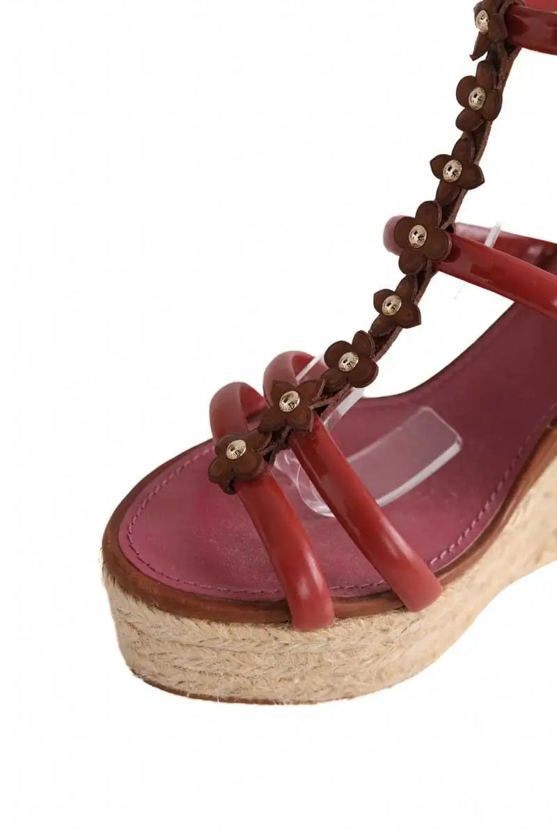 Talons Louis Vuitton Rouge en Cuir