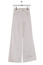 Jean bootcut Frame Blanc en Coton, taille S - Seconde Main