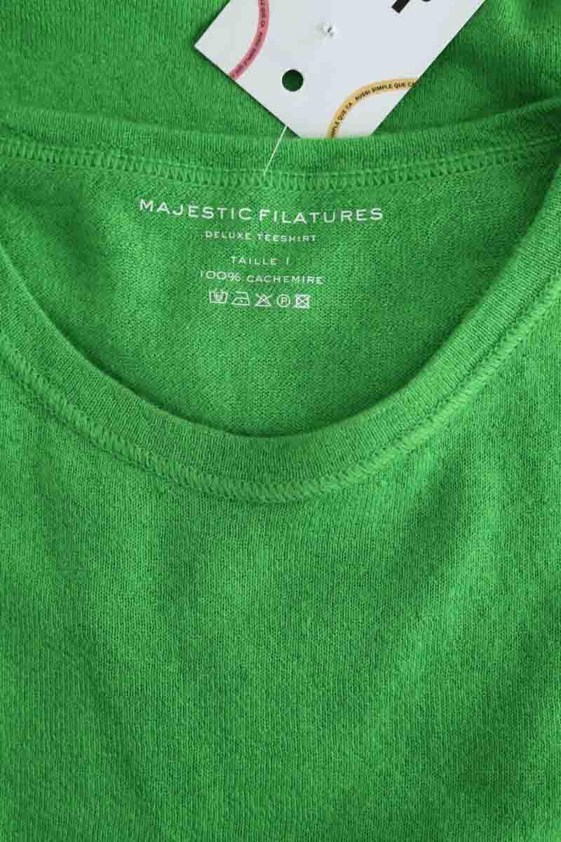 T-shirt Majestic Filatures  Vert
