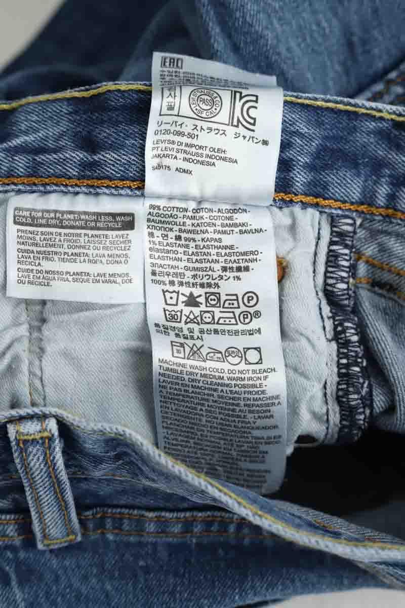Jean droit Levi's 501 Bleu