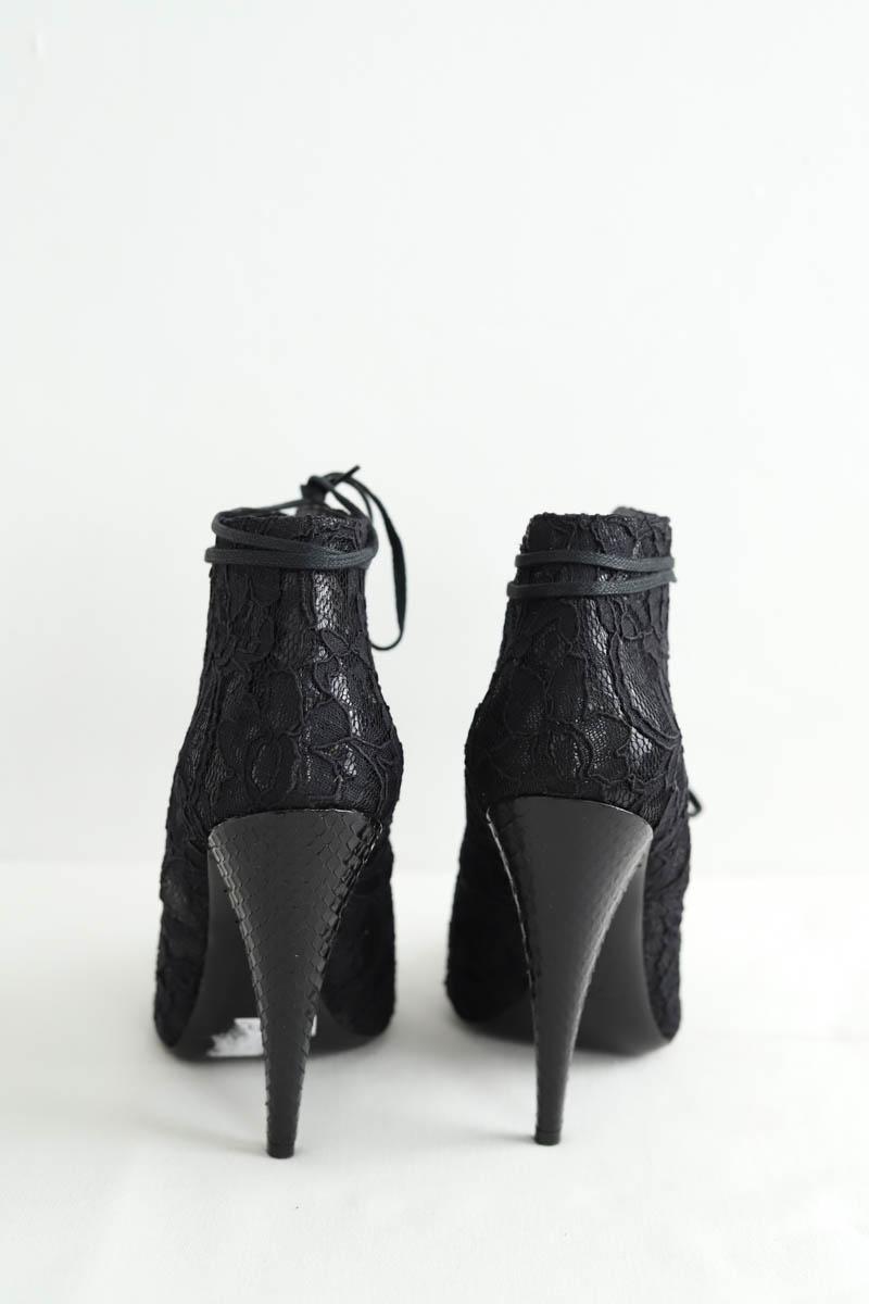 Boots à lacets Saint Laurent  Noir