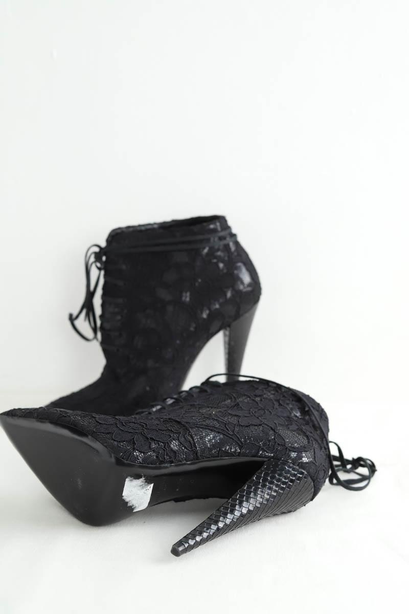 Boots à lacets Saint Laurent  Noir