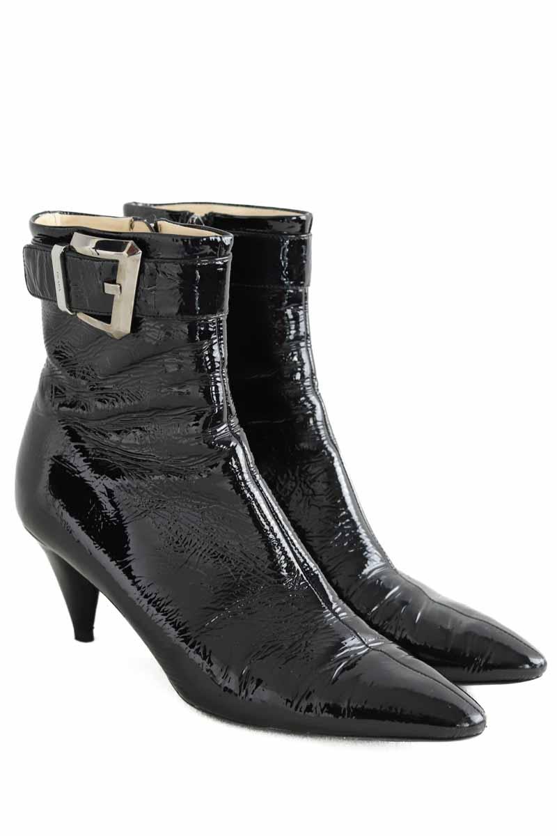 Boots à boucles Prada  Noir