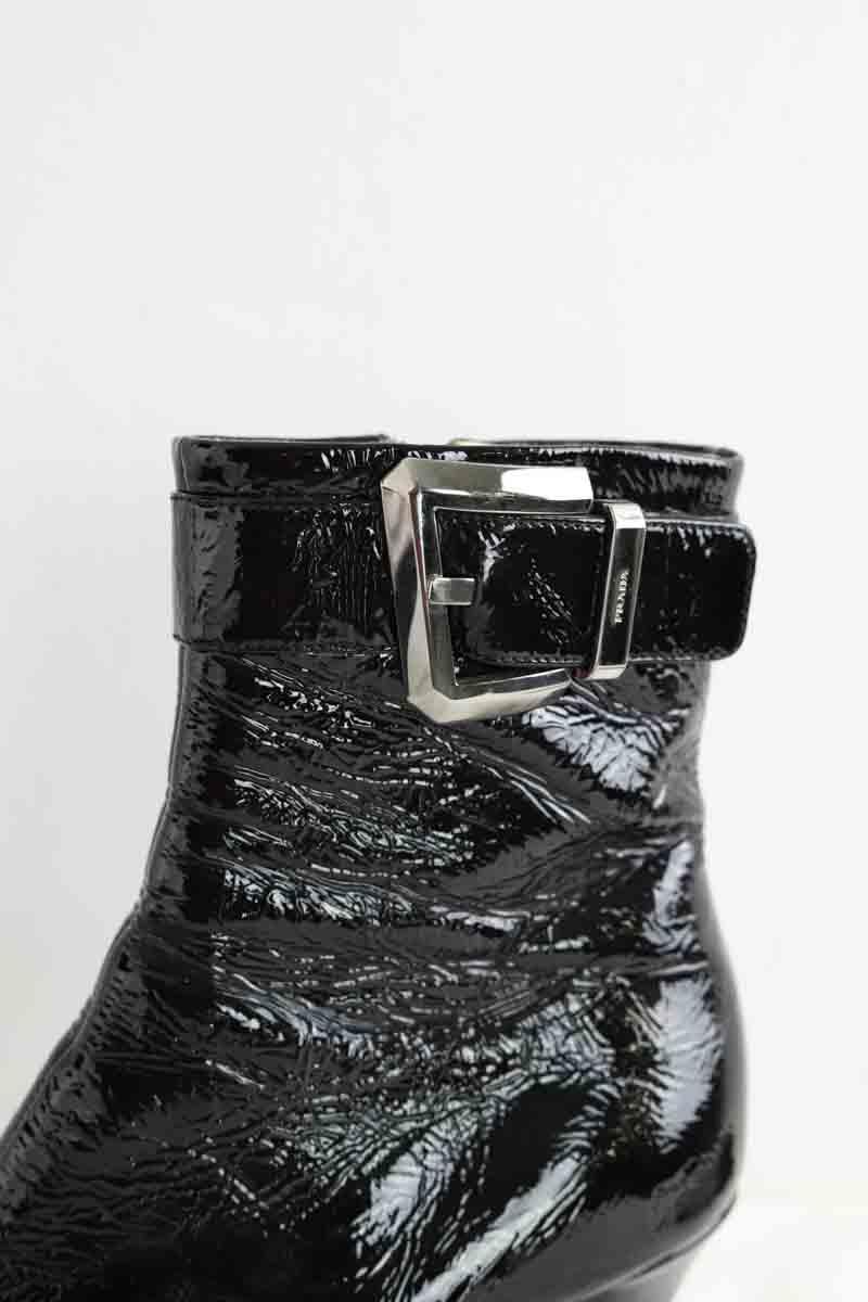 Boots à boucles Prada  Noir
