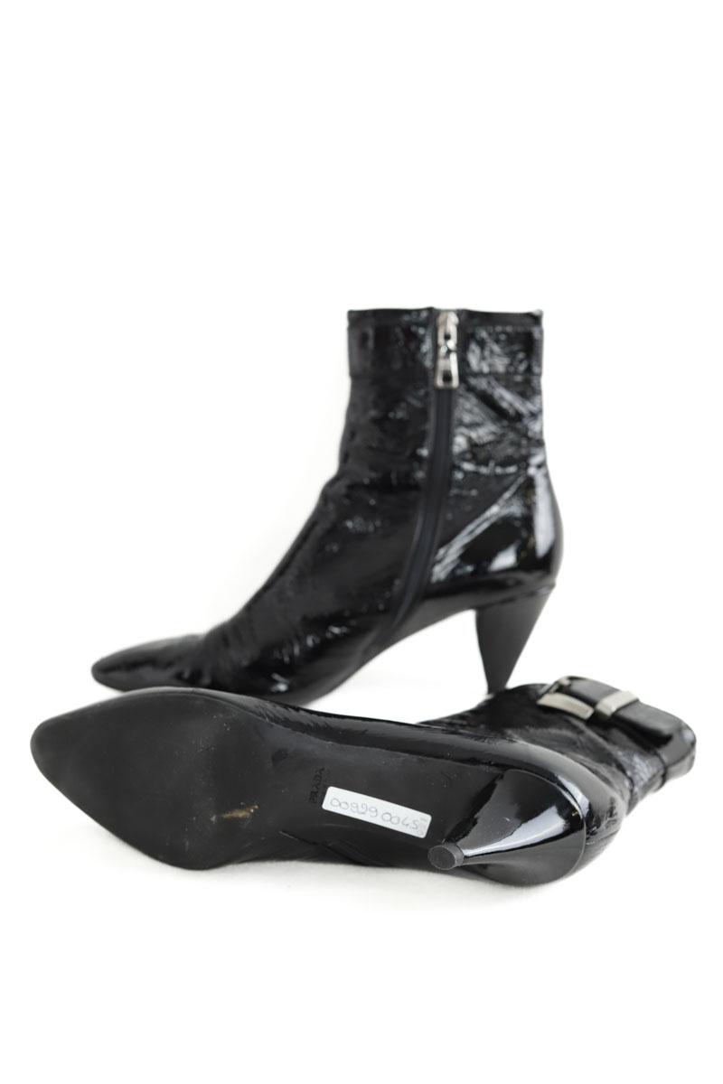 Boots à boucles Prada  Noir