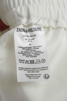 Pantalon droit Zadig & Voltaire  Blanc