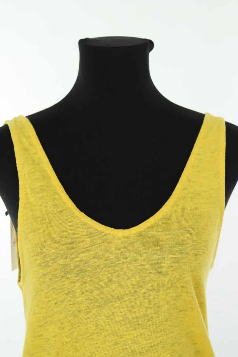 Tops sans manche Majestic Filatures  Jaune