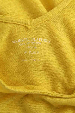 Tops sans manche Majestic Filatures  Jaune