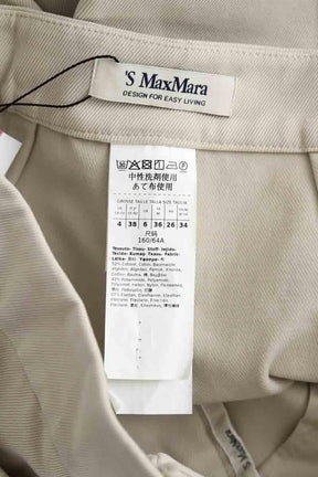 Pantalon droit Max Mara  Ecru