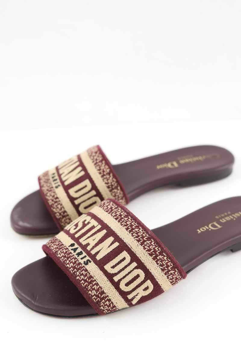 Mules Dior  Bordeaux
