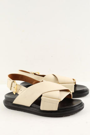 Mules Marni Fussbett Ecru