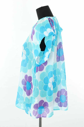Blouse Antik Batik  Bleu