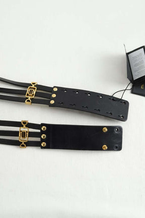 Ceinture en cuir Maje  Noir