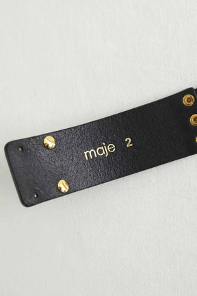 Ceinture en cuir Maje  Noir