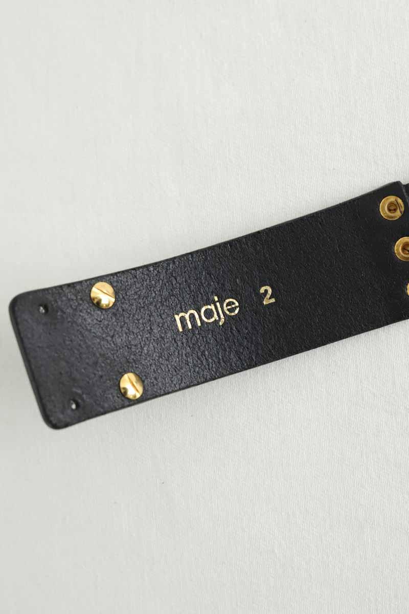Ceinture en cuir Maje  Noir