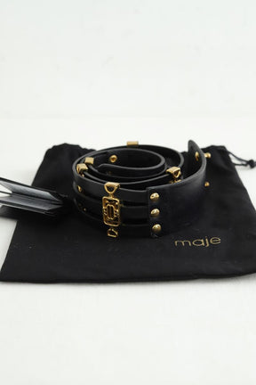 Ceinture en cuir Maje  Noir