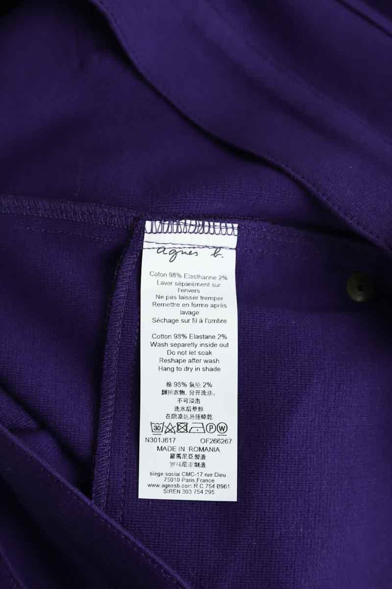 Pantalon droit Agnès B.  Violet