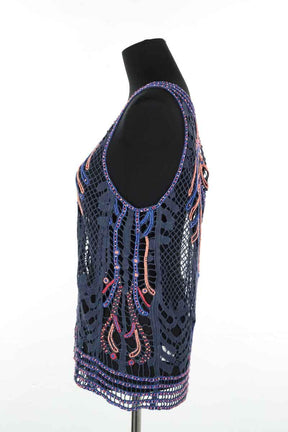 Top Antik Batik  Bleu