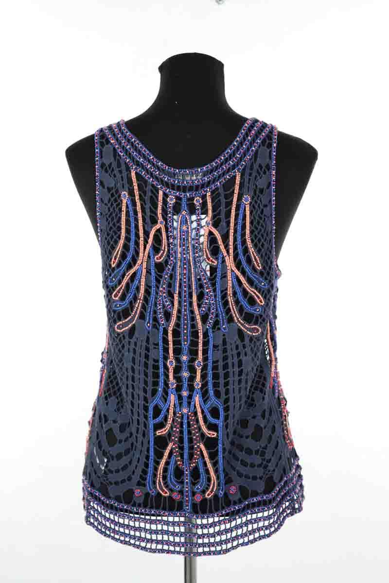 Top Antik Batik  Bleu