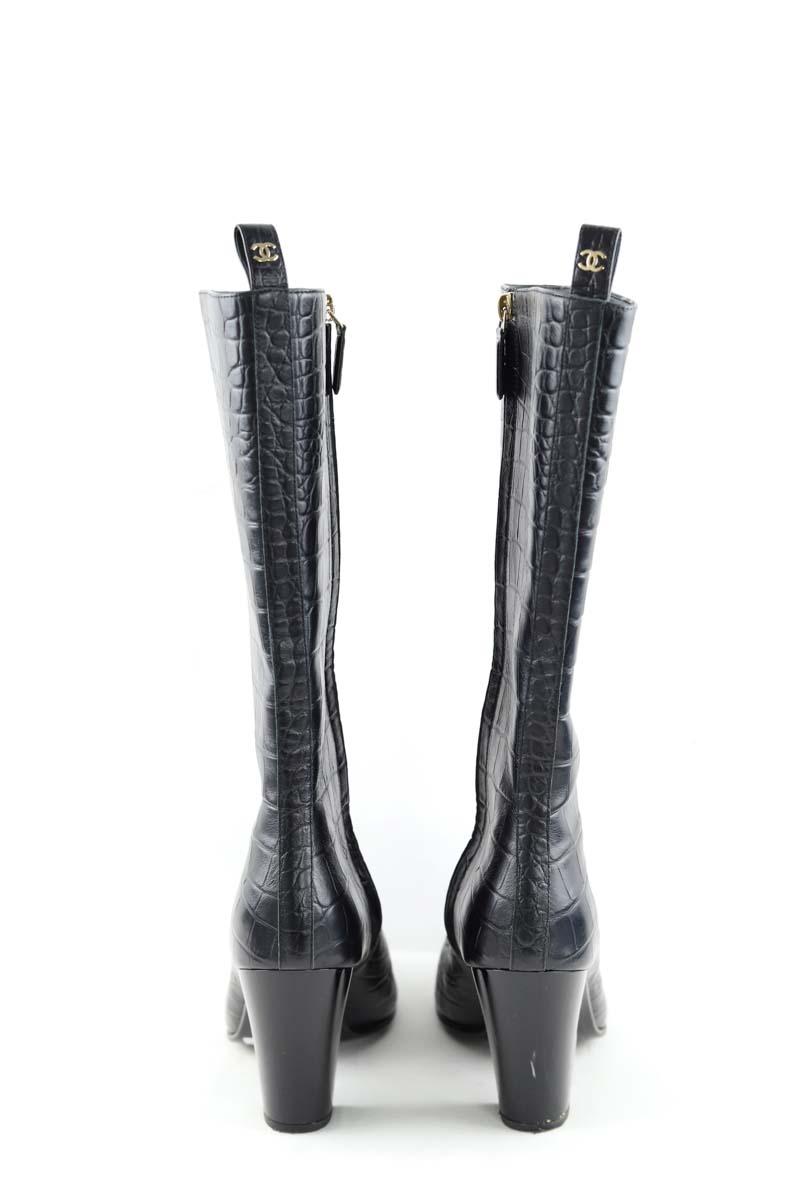 Boots Chanel  Noir