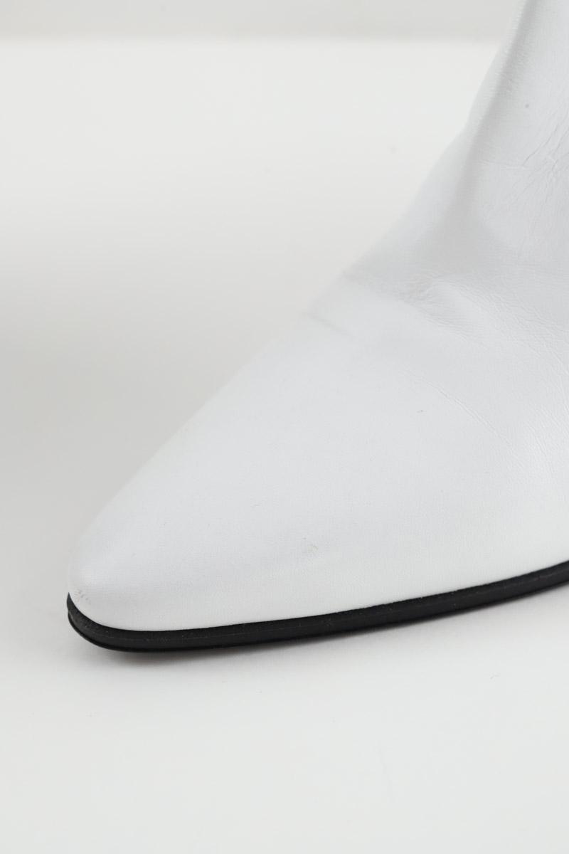 Boots Saint Laurent West Chelsea Blanc