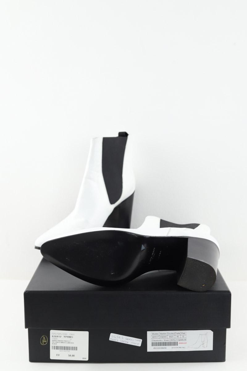 Boots Saint Laurent West Chelsea Blanc