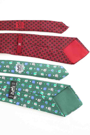 Lot de Cravates Hermès  Vert