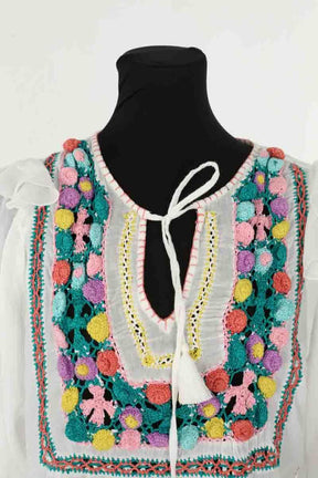 Blouse Antik Batik  Blanc