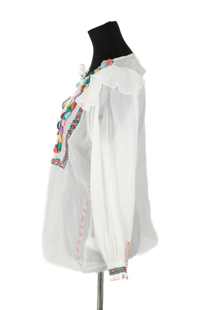 Blouse Antik Batik  Blanc