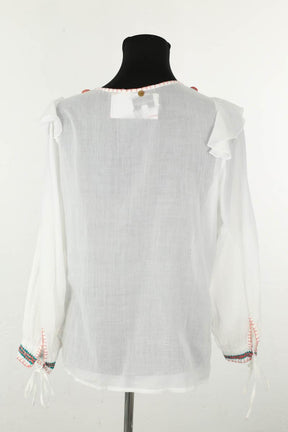 Blouse Antik Batik  Blanc