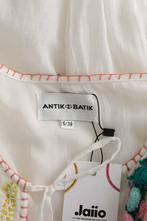 Blouse Antik Batik  Blanc
