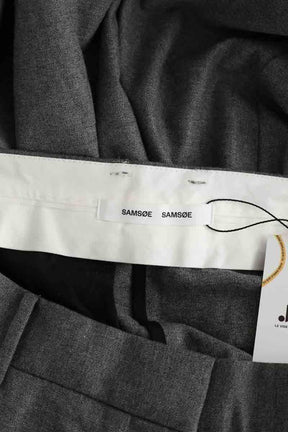 Pantalon droit Samsoe Samsoe  Gris